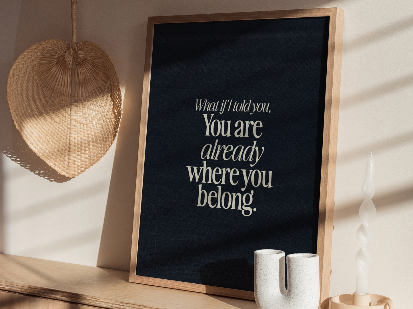 What If I Told You Poster | Mindfulness Quote Typography Wall Art Gift