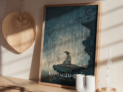 Kyoto Temple Poster | Kiyomizu-dera Japan Wall Art
