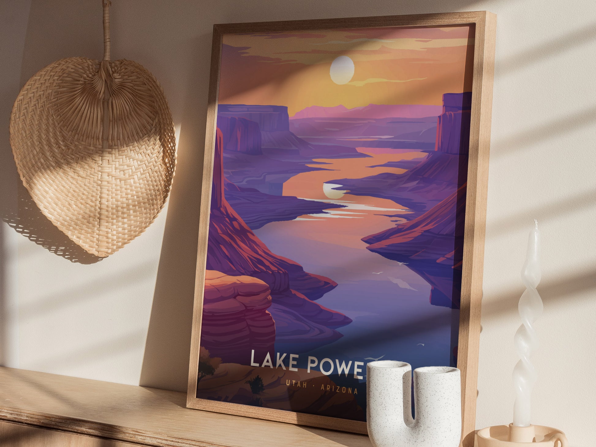 Lake Powell Poster | Utah Arizona Canyon Lake Wall Art
