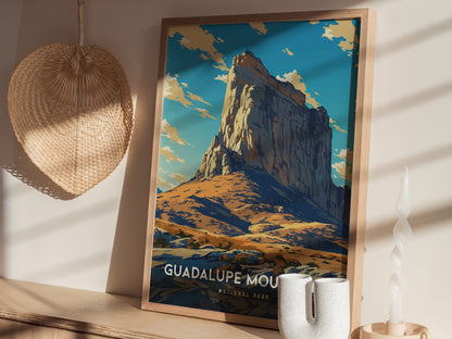 Guadalupe Mountains Poster | Texas National Park Landscape Wall Art