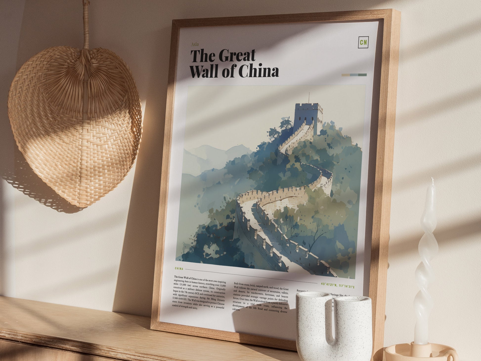 The Great Wall of China Poster | World Heritage Architecture Landmark Wall Art