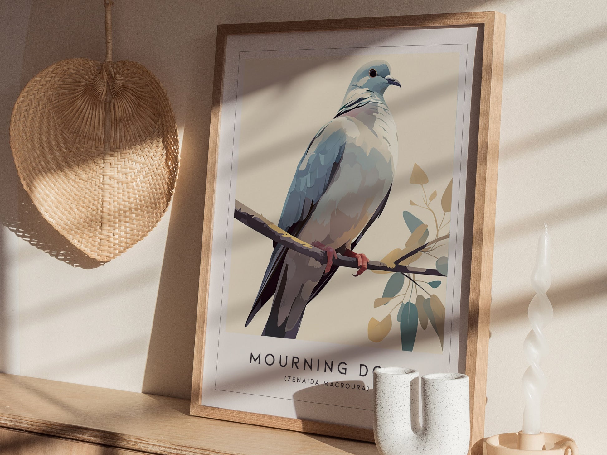 Mourning Dove Poster | Tranquil Bird Wall Art Print