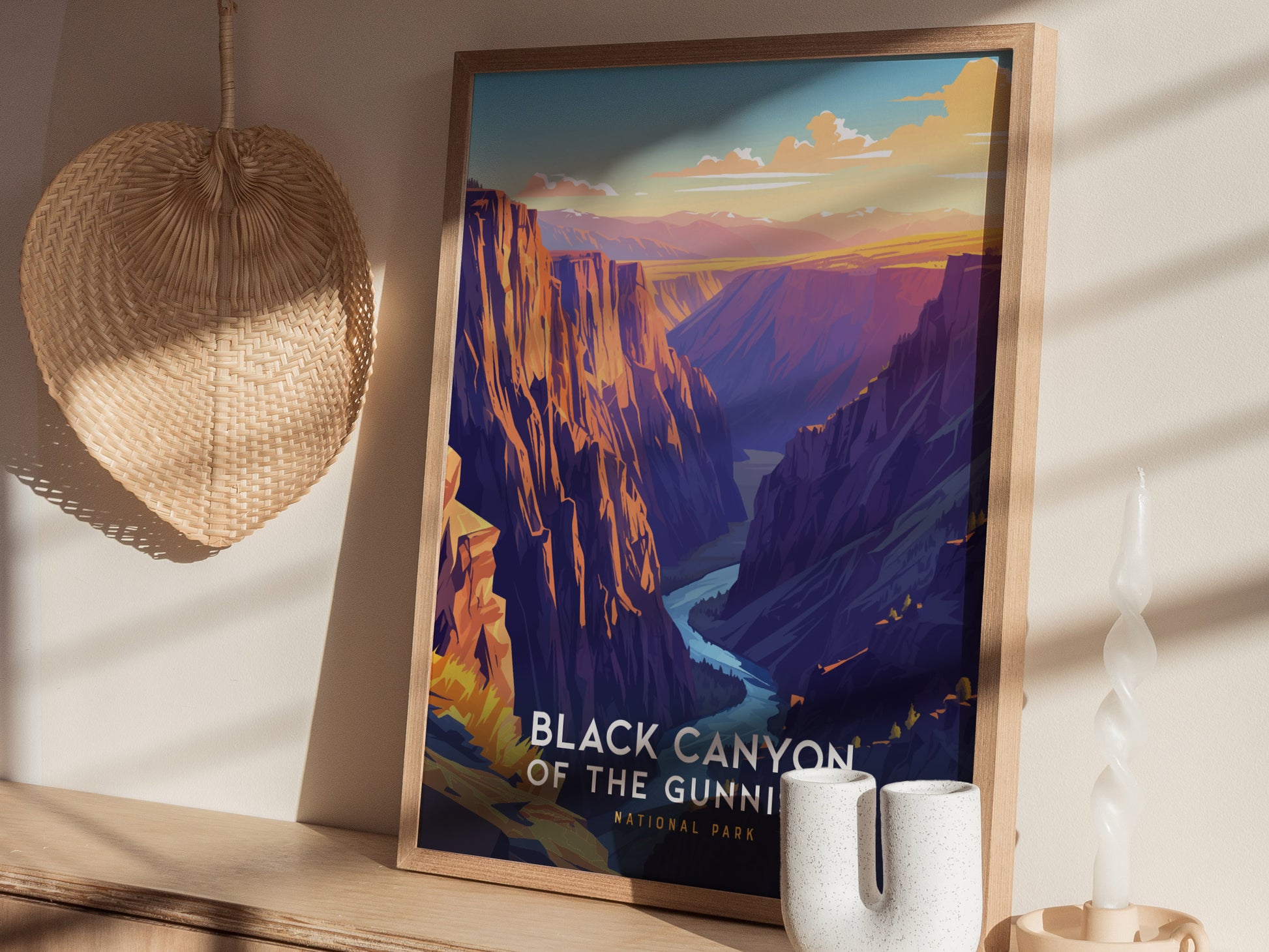 Black Canyon of the Gunnison National Park Poster | Colorado Wall Art | Framed or Unframed