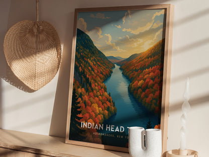 Indian Head Trail Poster | Adirondacks New York Wall Art