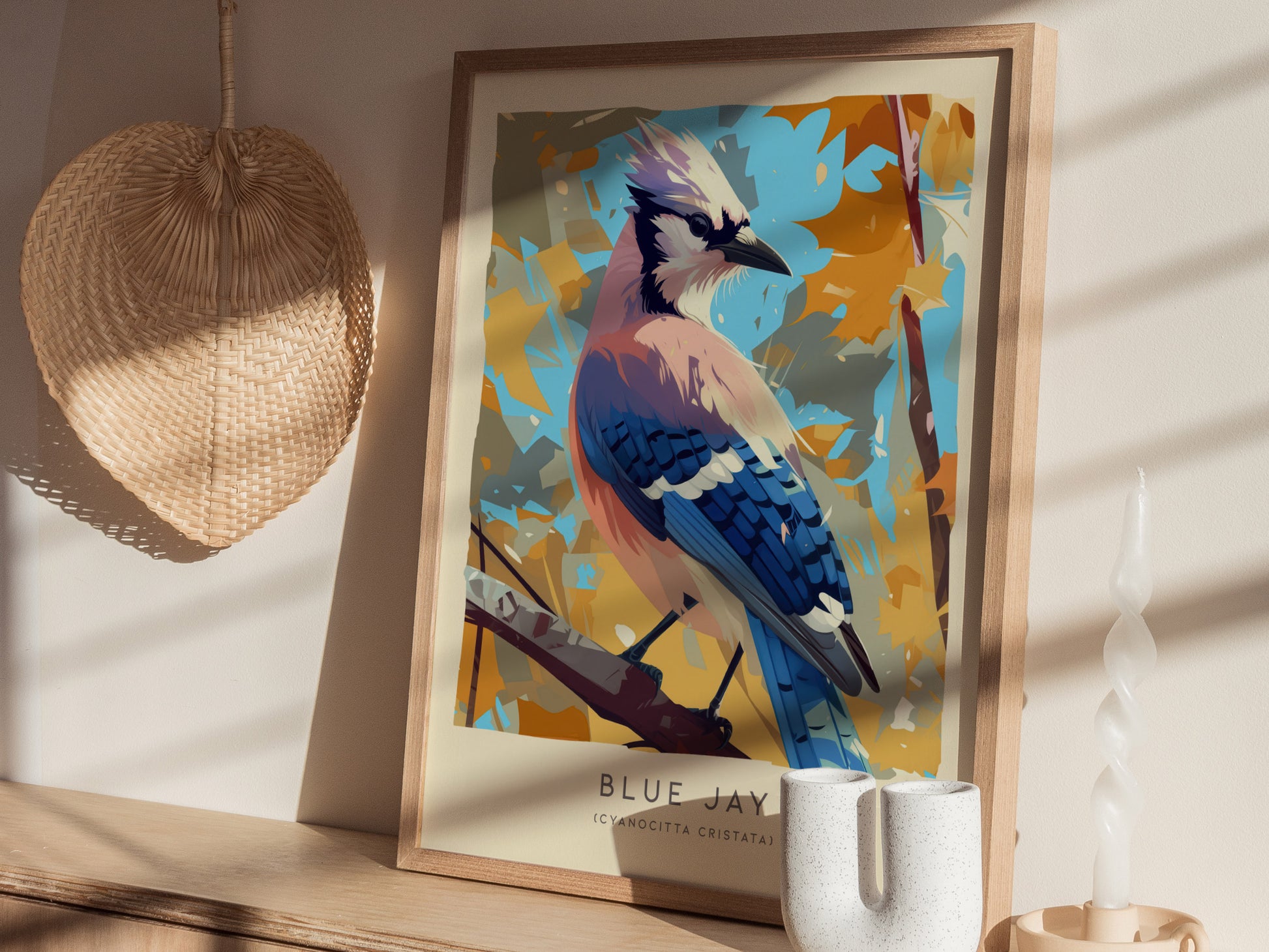 Blue Jay Audubon Print | Bird Lover Modern Wall Art | Framed or Unframed