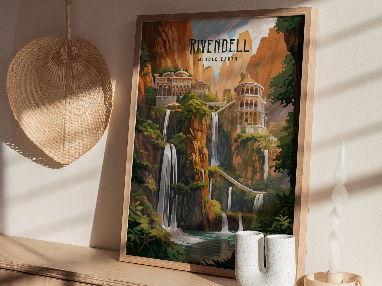 Rivendell LOTR Poster | Middle-earth Elvish Wall Art