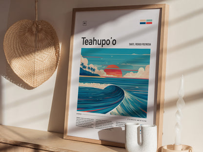 Teahupo'o Poster | Tahiti Surf Spot Art | Legendary Wave Wall Decor