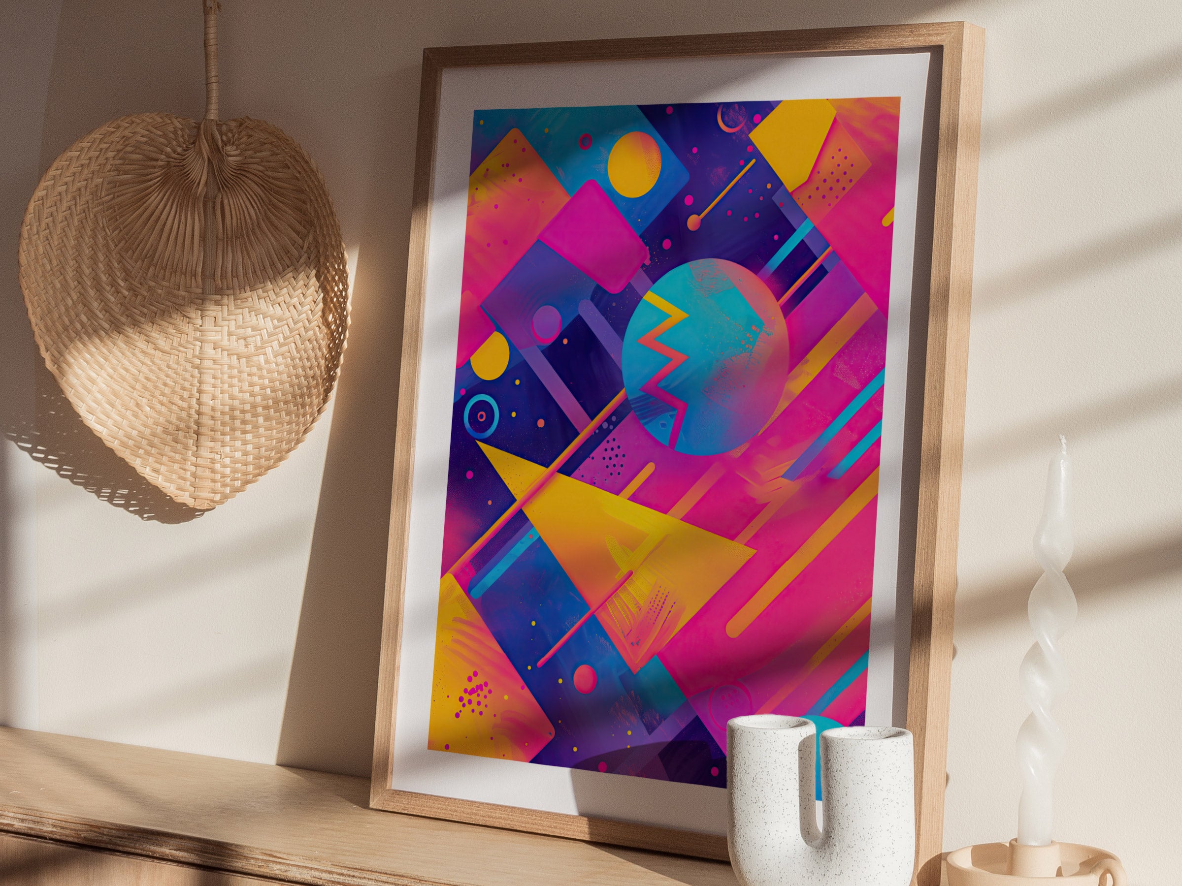 Retrowave Poster | 80s Synthwave Neon Art | 90s Aesthetic