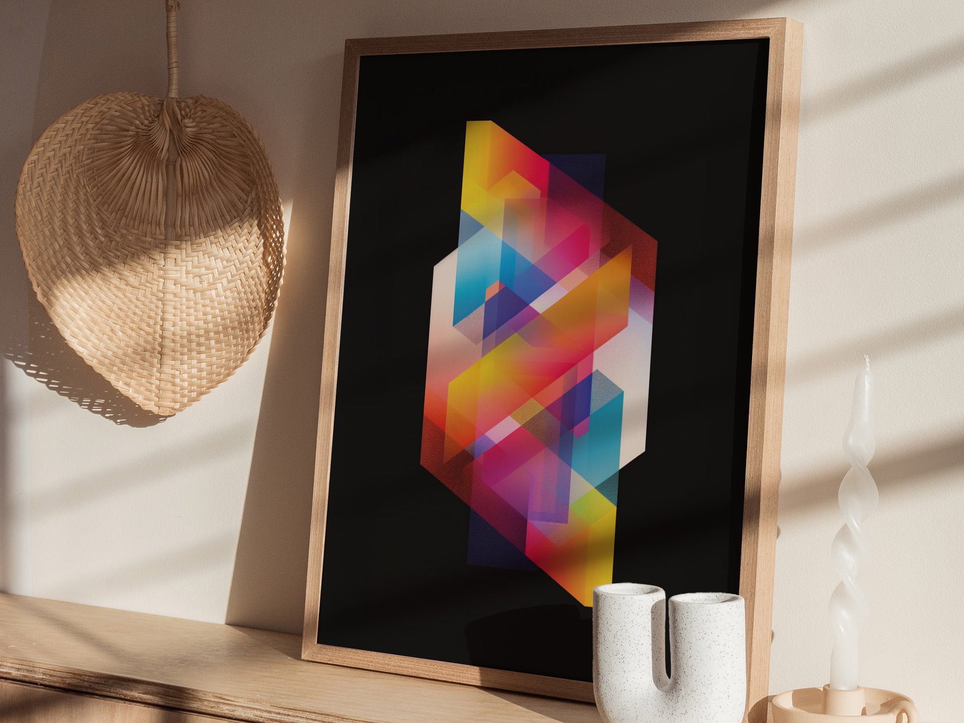Neon Light Art Print | Ethereal Retro 80s Glow Poster