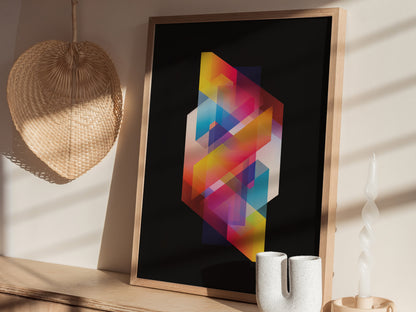 Neon Light Art Print | Ethereal Retro 80s Glow Poster