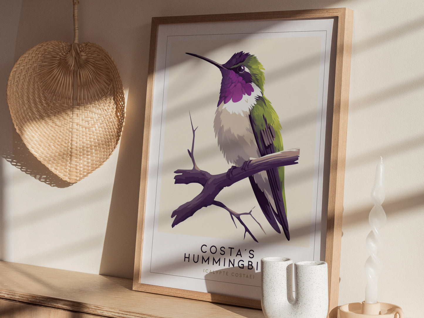 Costas Hummingbird Audubon Print | Bird Lover Wall Art | Framed or Unframed