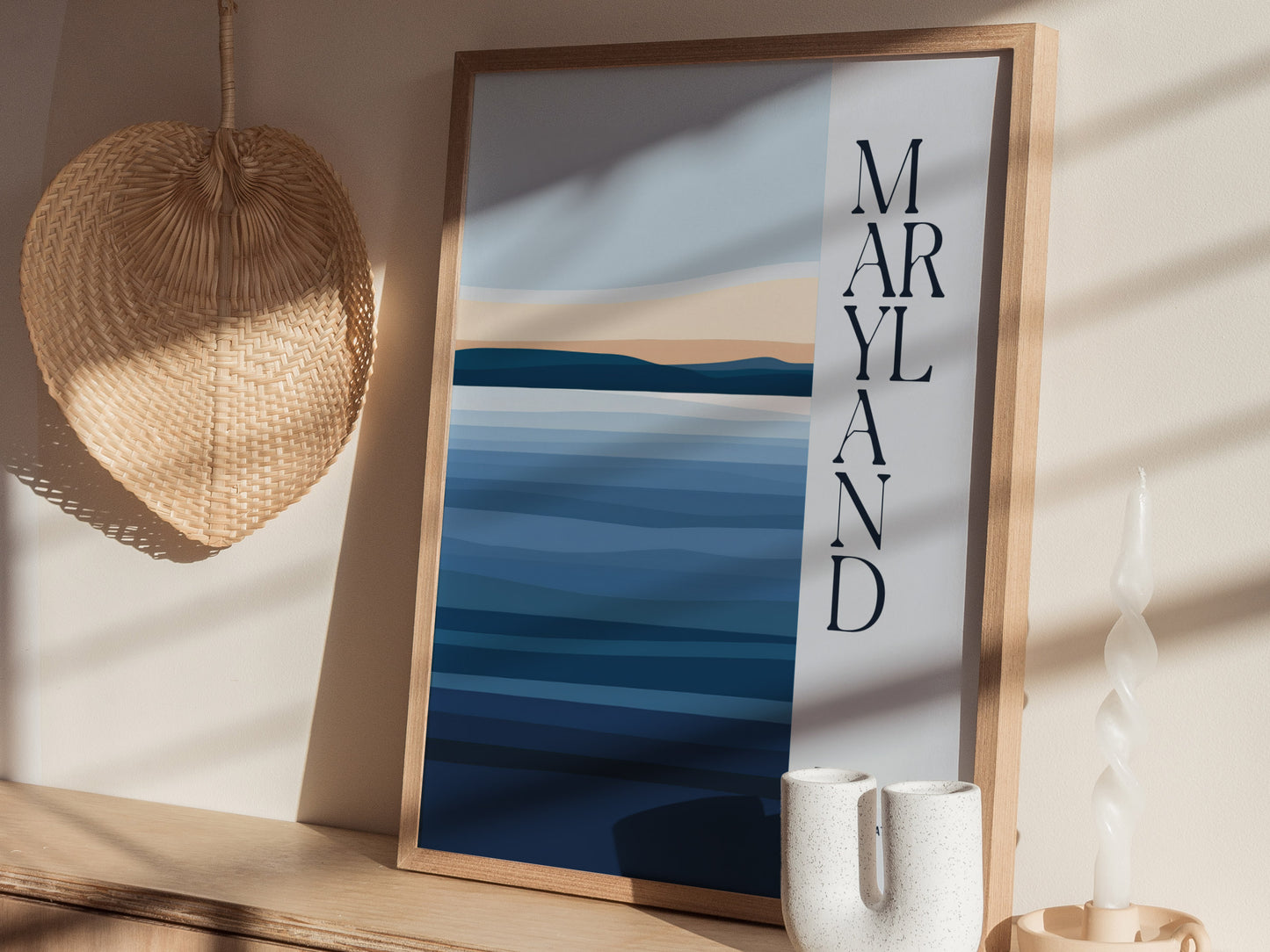 Maryland Poster | The Free State Minimalist Wall Art