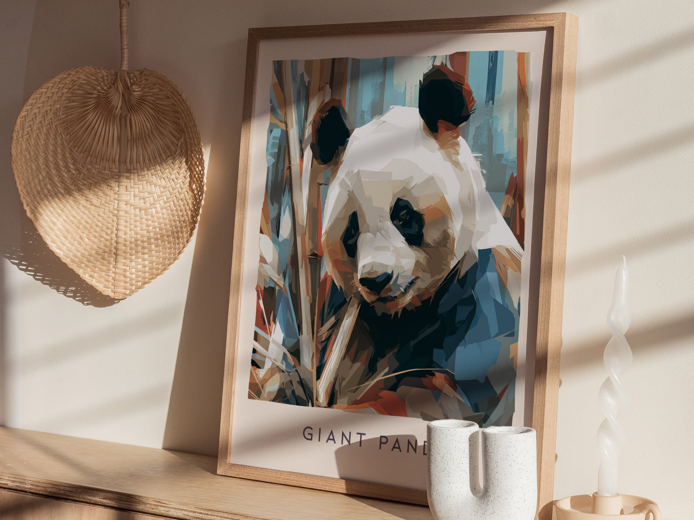 Giant Panda, China Poster | Bamboo Forest Wildlife Art Wall Art