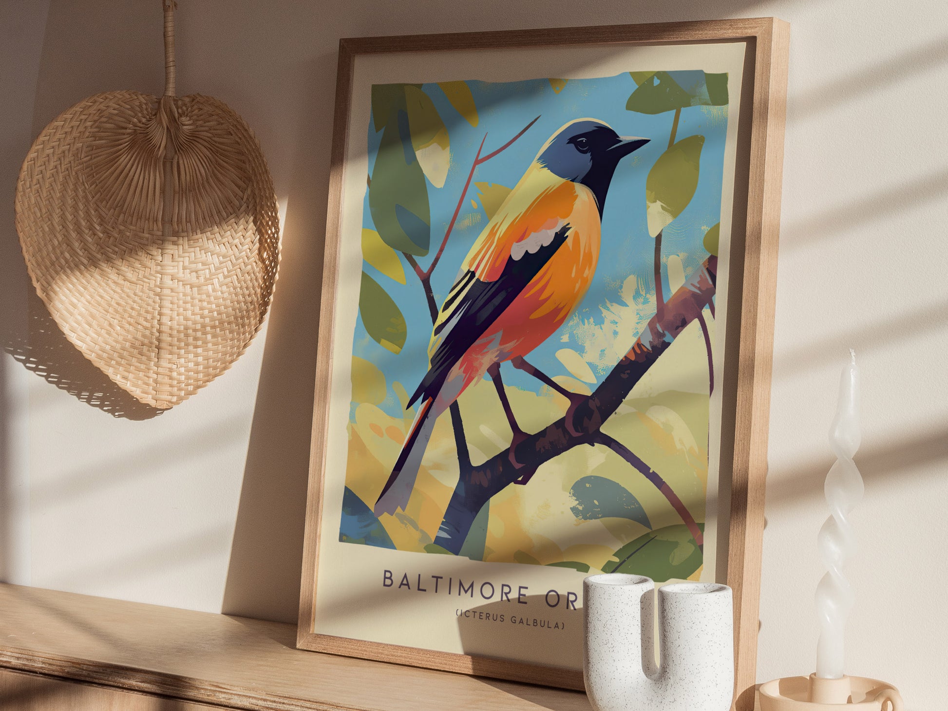 Baltimore Oriole Audubon Print | Bird Lover Wall Art | Framed or Unframed
