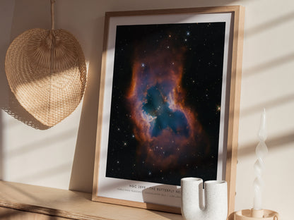 Ngc 2899 · the Butterfly Nebula Poster | Hubble Space Telescope NASA Wall Art Space Photography — styled in a modern interior