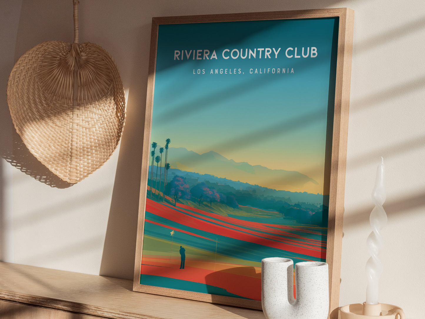 Riviera Country Club, Los Angeles, California Poster | Iconic Links & Fairway Beauty Wall Art — styled in a modern interior