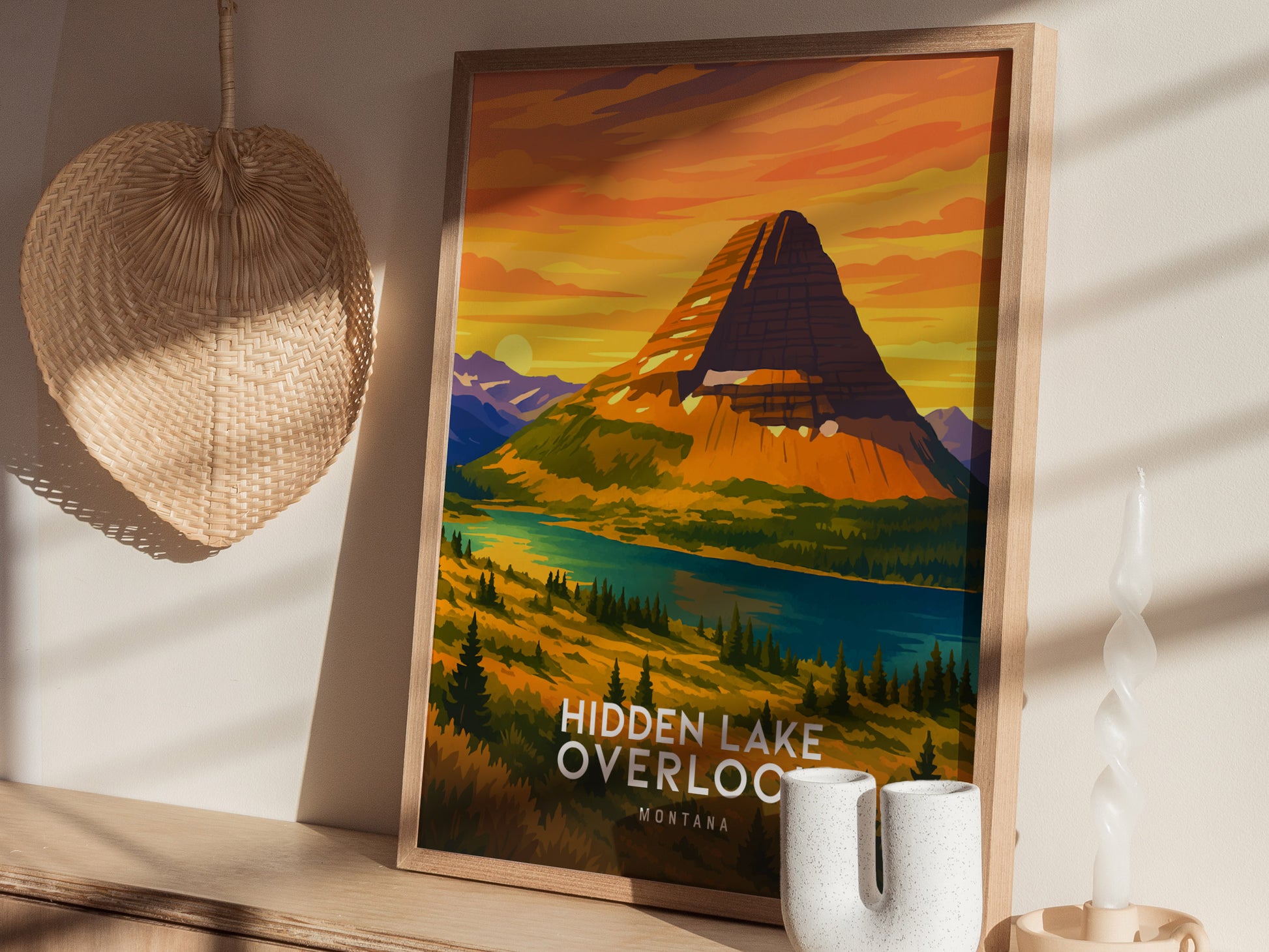 Hidden Lake Overlook Poster | Glacier National Park Montana Wall Art