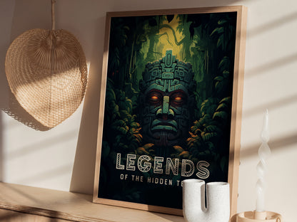 Legends of the Hidden Temple Poster | 90s Nickelodeon Inspired Wall Art