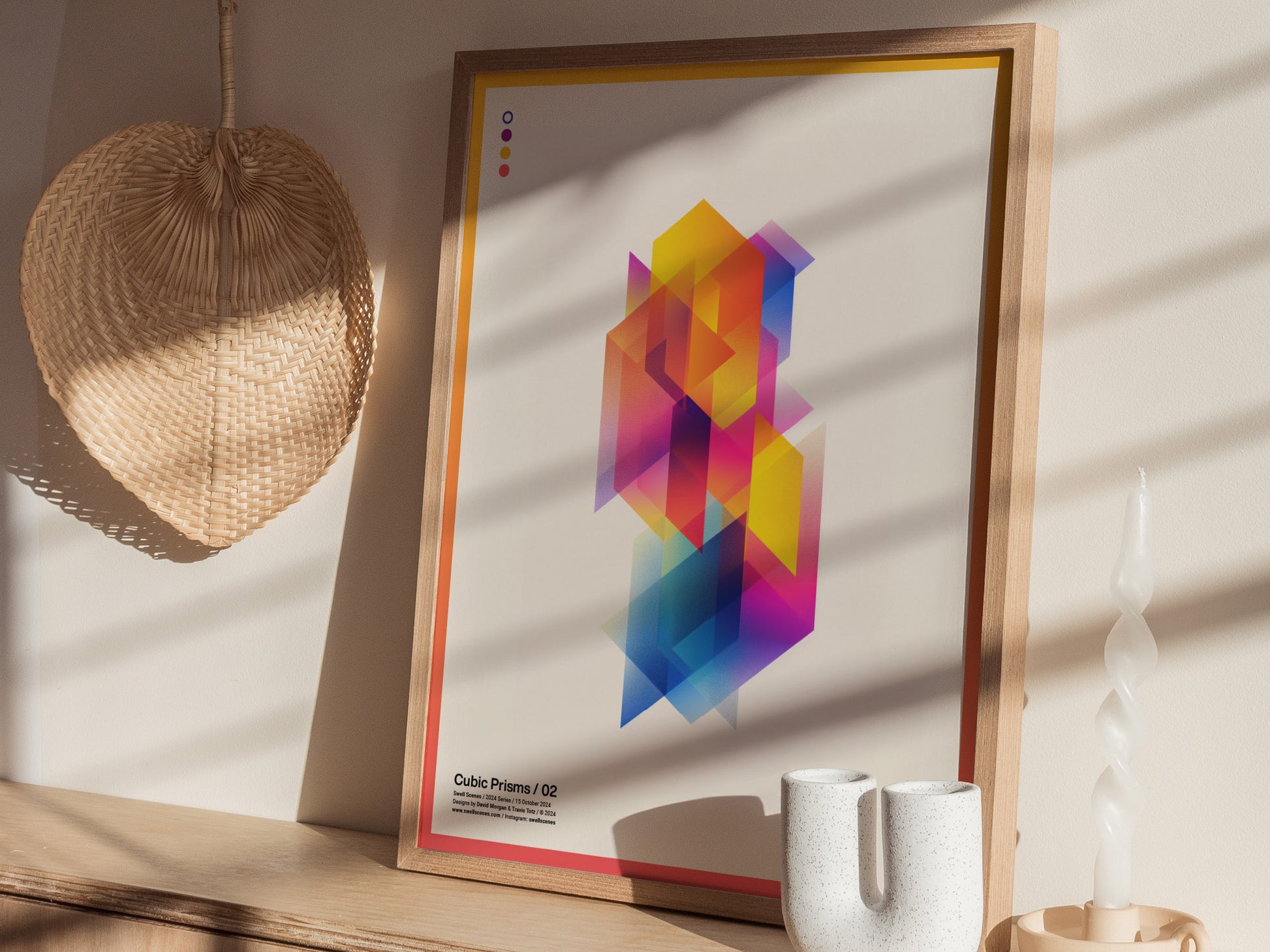 Cubic Prisms / 02 | Modern Abstract Poster | Geometric Wall Art | Framed or Unframed
