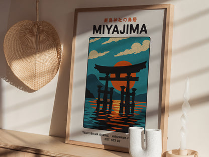 Miyajima Torii Gate Poster | Itsukushima Shrine Japan Wall Art