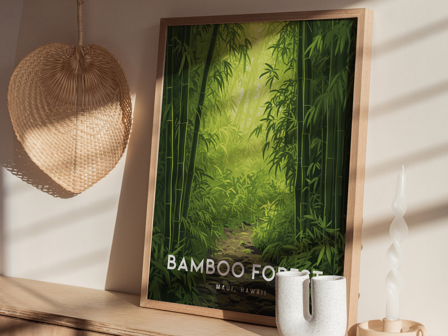 Bamboo Forest Maui Poster | Hawaii Road To Hana Wall Art | Framed or Unframed