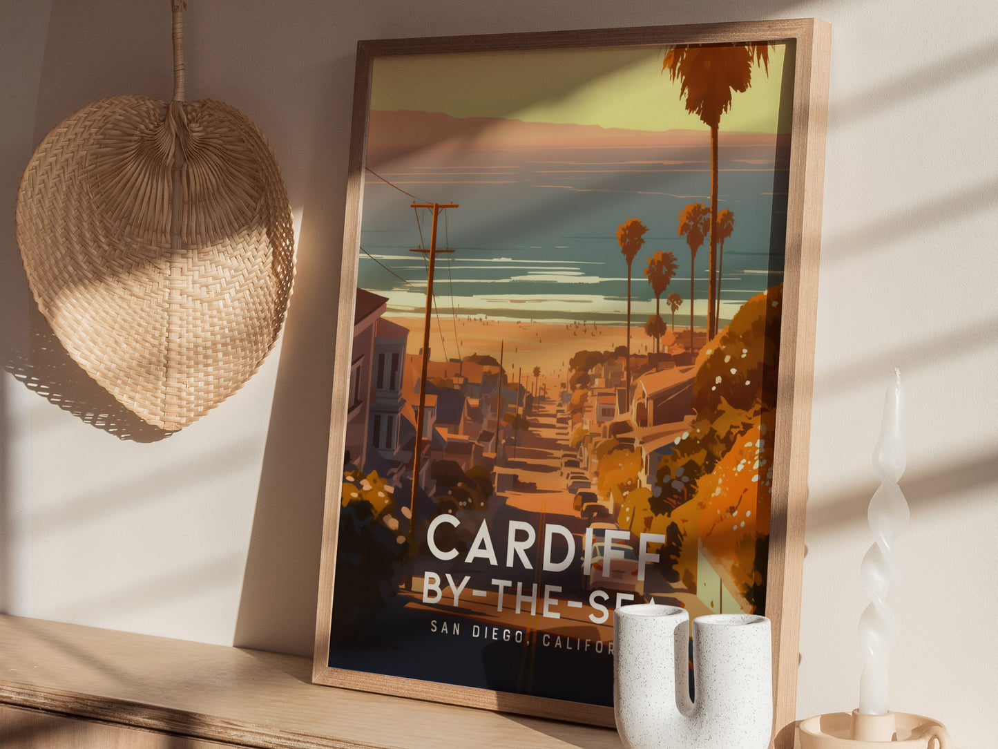 Cardiff By The Sea California Poster | San Diego North County Wall Art | Framed or Unframed