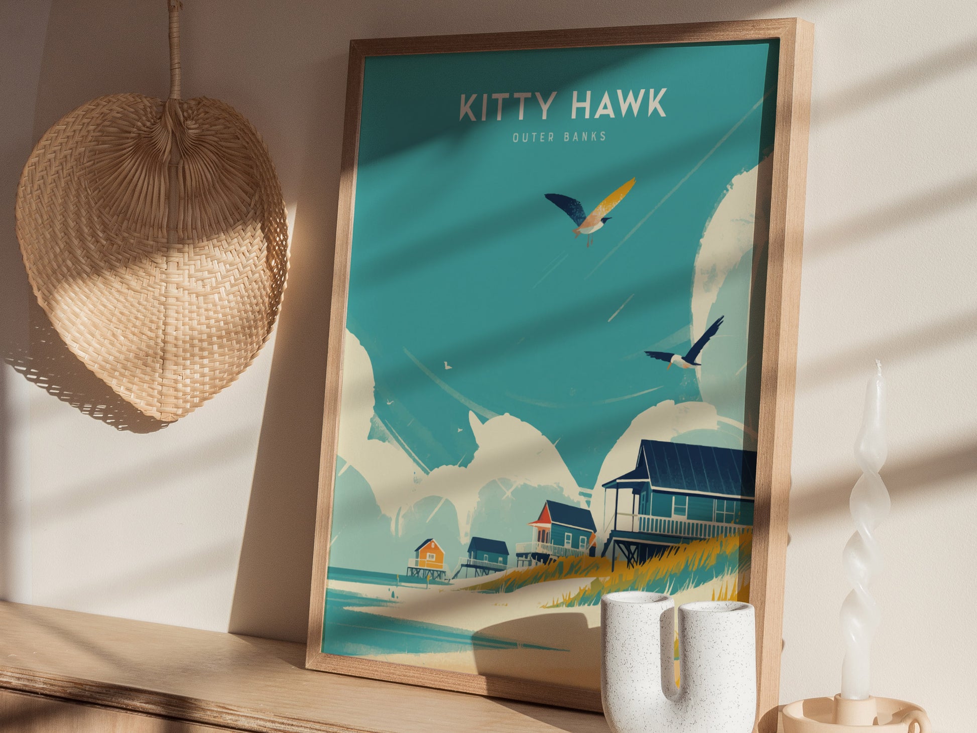Kitty Hawk Poster | Outer Banks North Carolina Coastal Wall Art