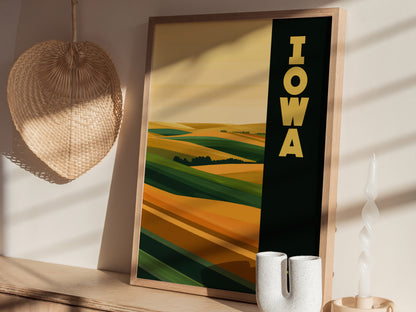 Iowa Poster | The Hawkeye State Wall Art