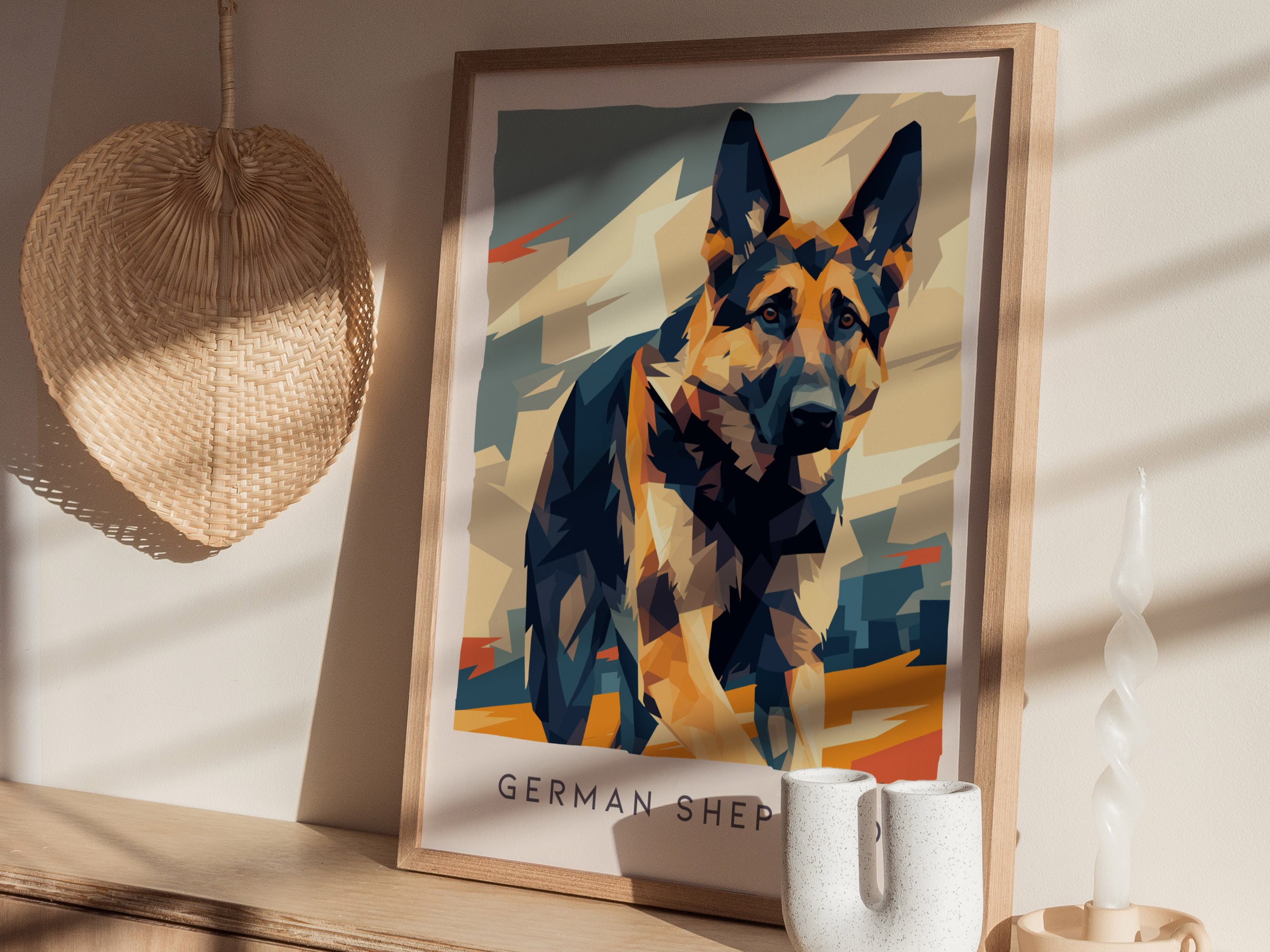 German Shepherd, Wildlife Poster | Noble Guardian Portrait Wall