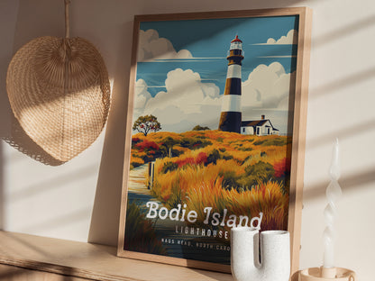 Bodie Island Lighthouse Poster | North Carolina Outer Banks Wall Art