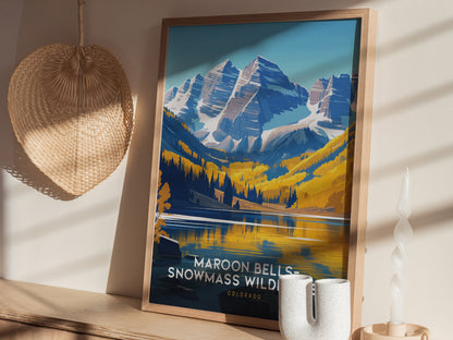 Maroon Bells Snowmass Wilderness Poster | Colorado Wall Art Print