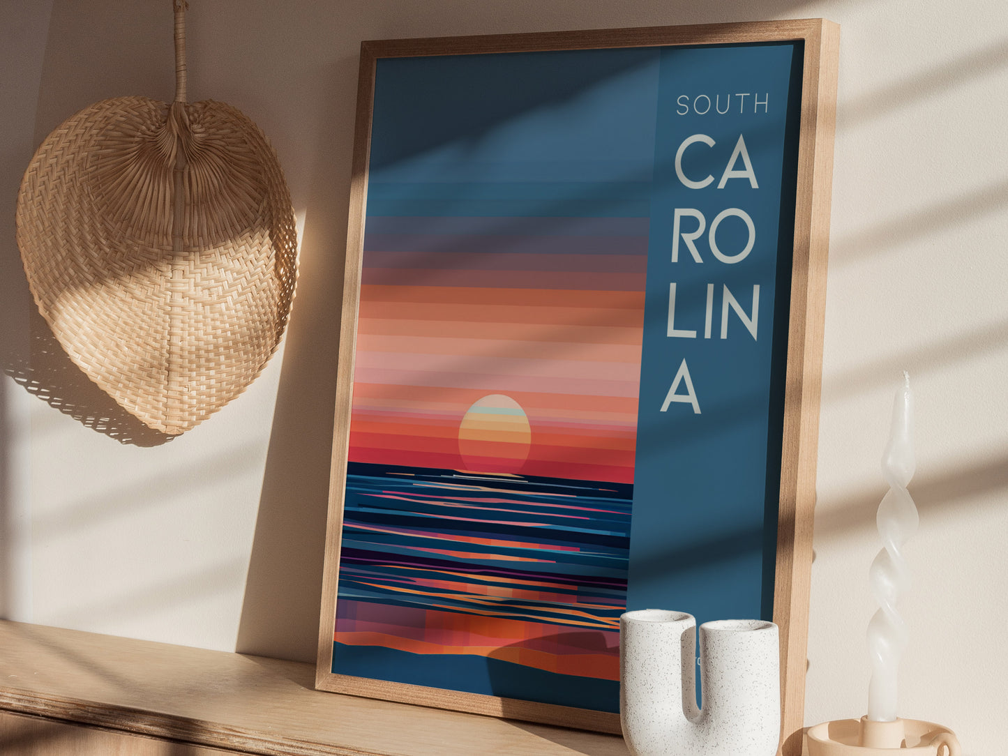 South Carolina Poster | Palmetto State Sunrise Art | Lowcountry Gift