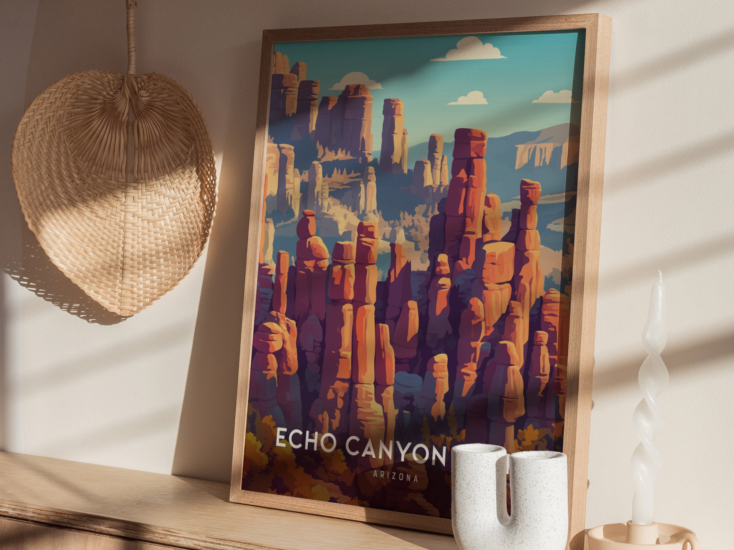 Echo Canyon Trail Wall Art | Arizona Desert Framed Travel Print