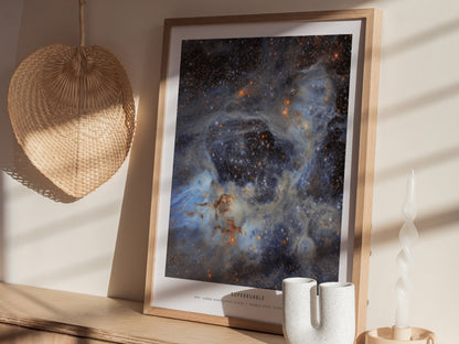 Superbubble Poster | N44 · Large Magellanic Cloud | NASA N44 Large Magellanic Cloud Astronomy Print — styled in a modern inte