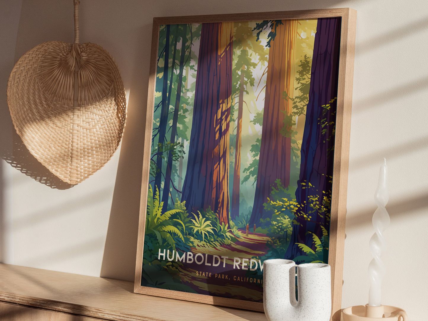 Humboldt Redwoods State Park Poster | Avenue of the Giants Wall Art