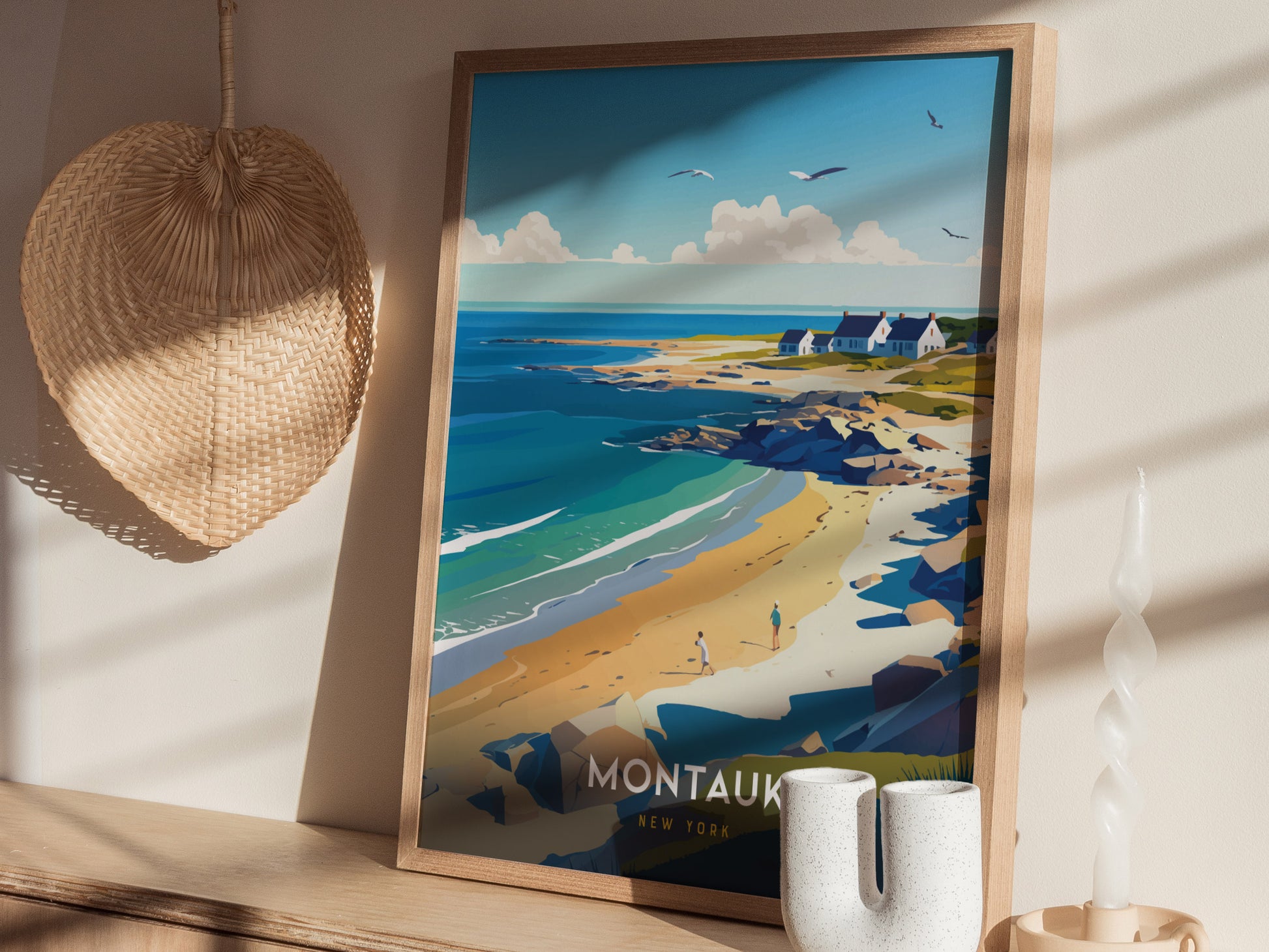 Montauk New York Poster | Long Island Coastal Wall Art