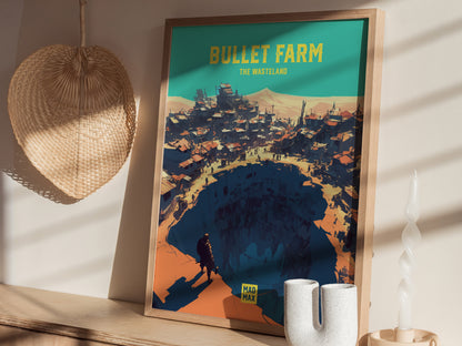 Bullet Farm The Wasteland Poster | Mad Max Fury Road Fan Art | Framed or Unframed
