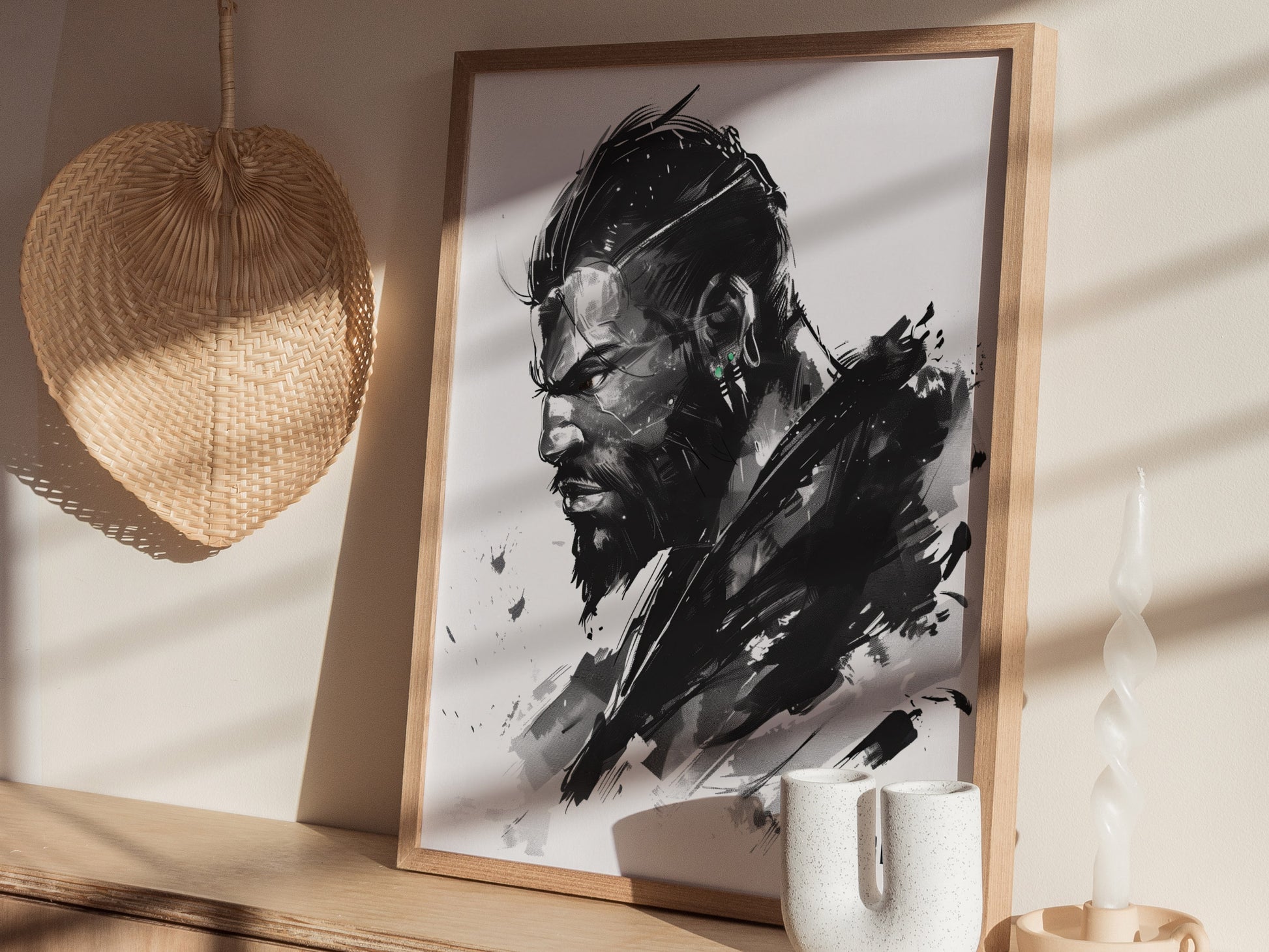 Barret Final Fantasy VII Poster | Classic FF7 RPG Gamer Wall Art | Framed or Unframed