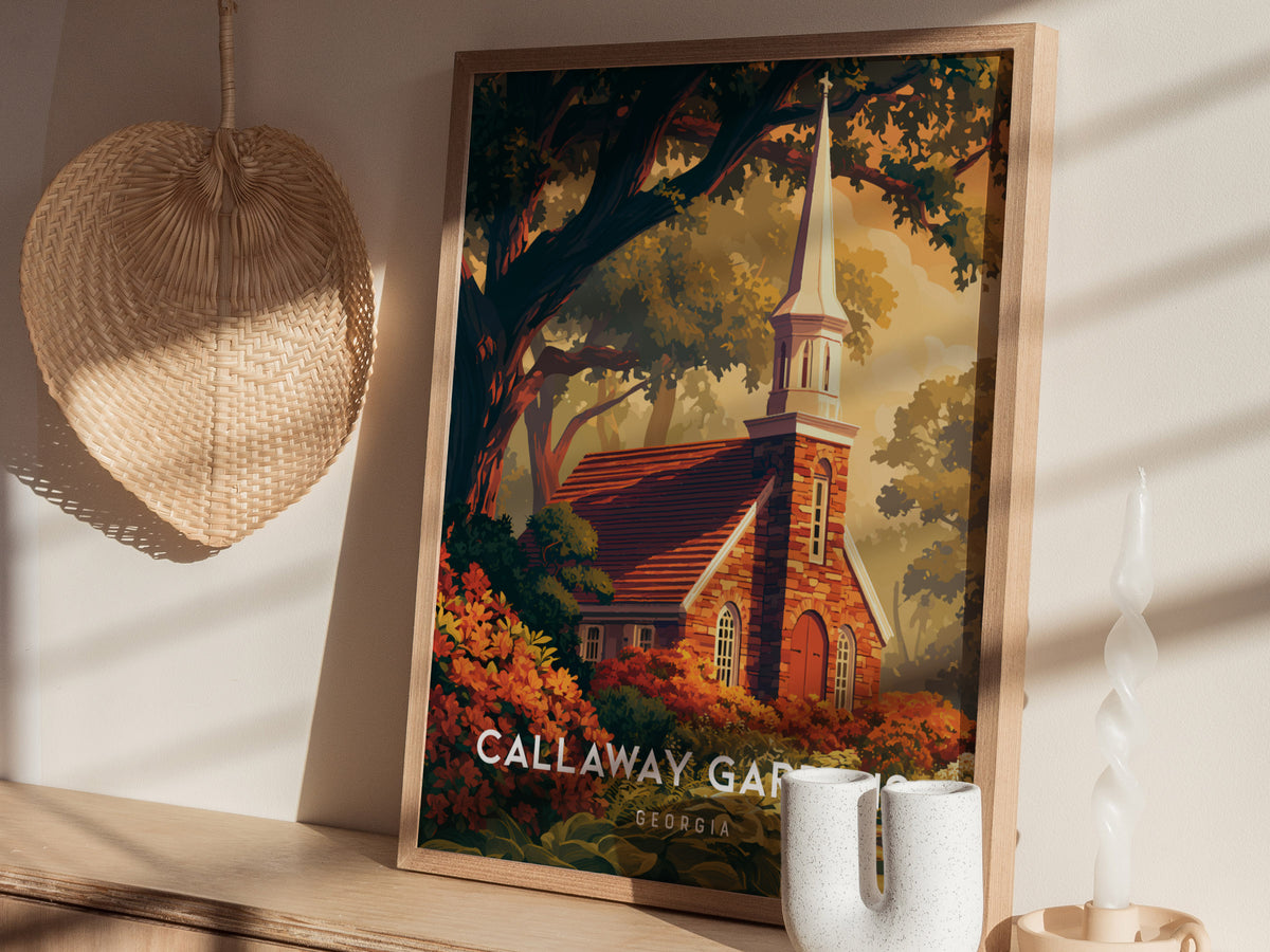 Callaway Gardens, Georgia Poster | Botanical Garden & Nature Wall Art — styled in a modern interior