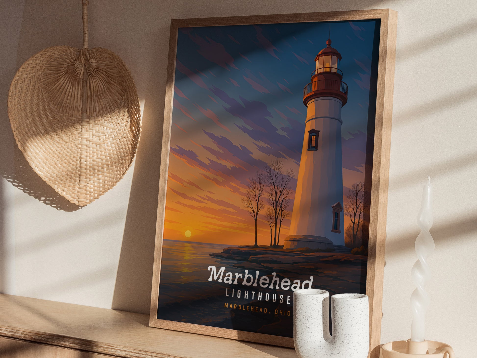 Marblehead Lighthouse Poster | Ohio Lake Erie Wall Art