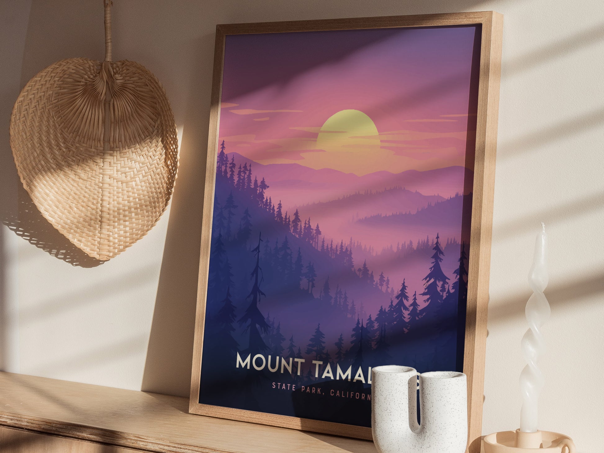 Mount Tamalpais State Park Poster | California Sunset Wall Art