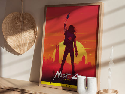 Night City Cyberpunk Poster | Johnny Silverhand Wall Art