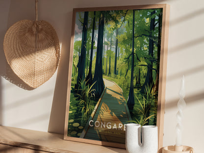 Congaree National Park Poster | South Carolina Nature Wall Art | Framed or Unframed
