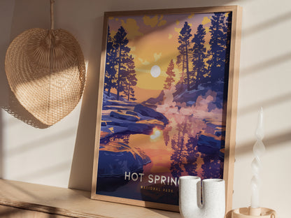 Hot Springs National Park Poster | Arkansas Bathhouse Row Wall Art