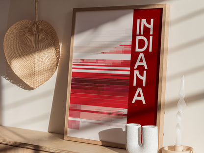 Indiana Poster | The Hoosier State Wall Art