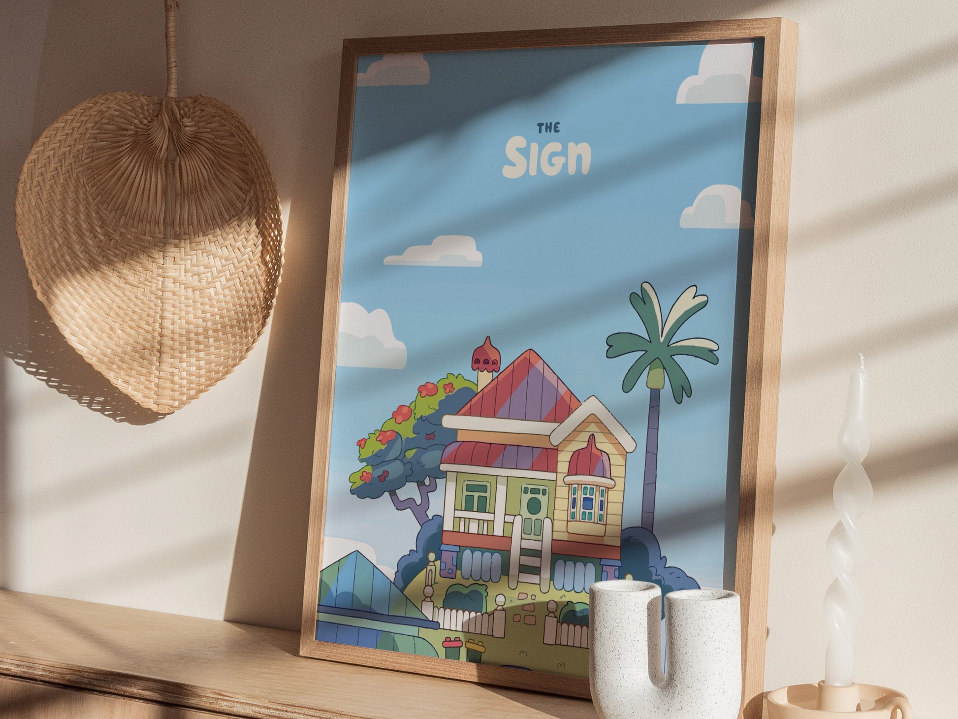 Bluey The Sign Poster | Kids Room Nursery Wall Art | Framed or Unframed