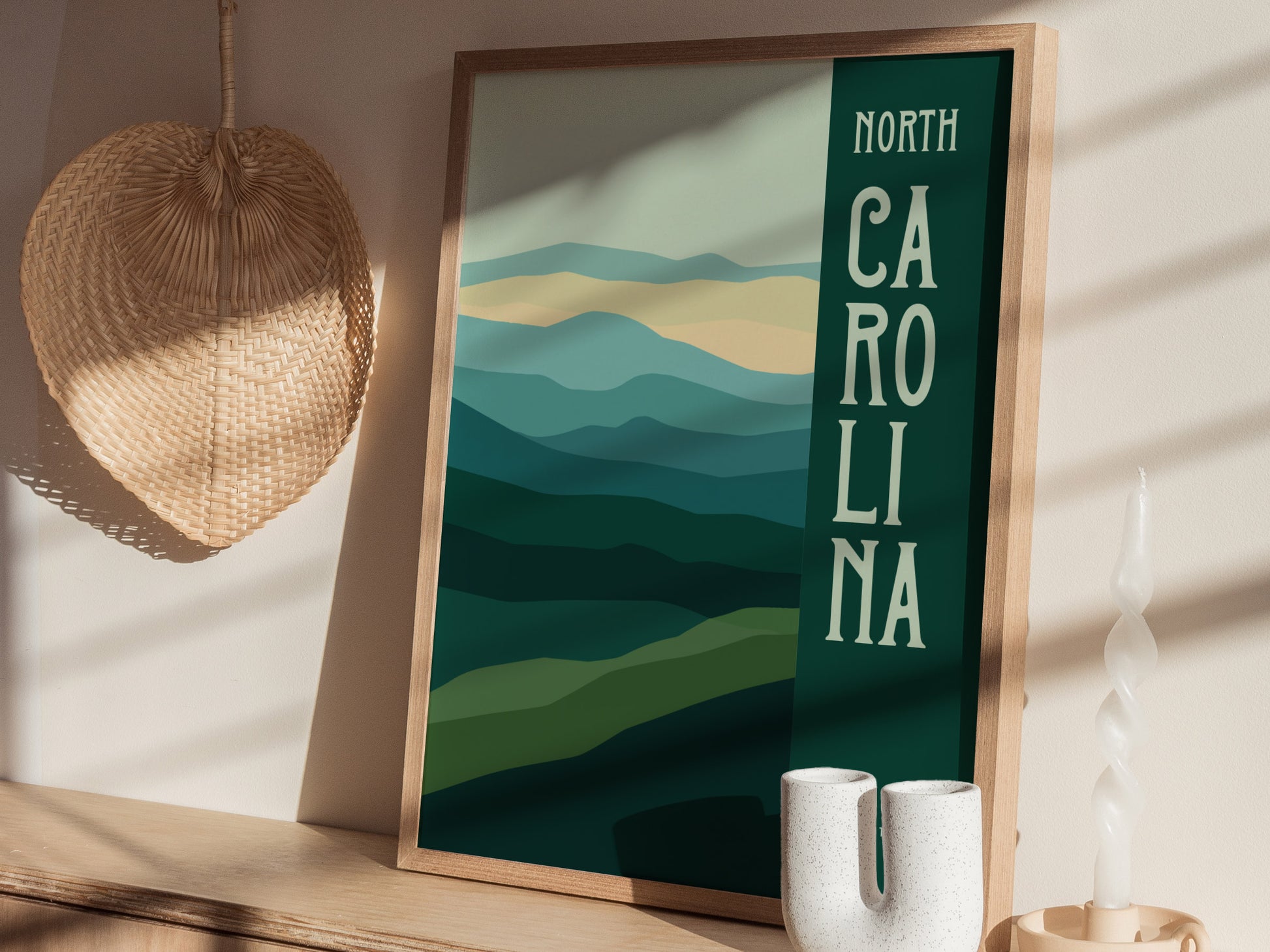 North Carolina Arboretum Poster | Asheville Azaleas Wall Art Print