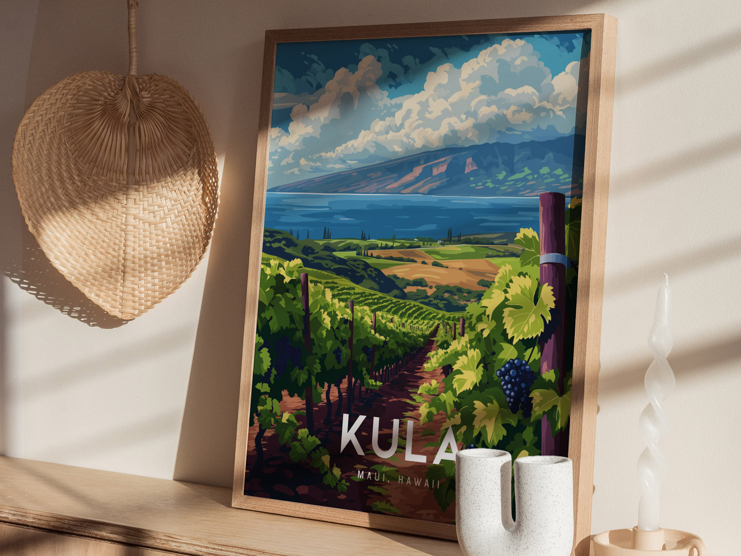 Kula Vineyard Poster | Upcountry Maui Hawaii Wall Art