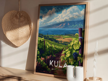 Kula Vineyard Poster | Upcountry Maui Hawaii Wall Art