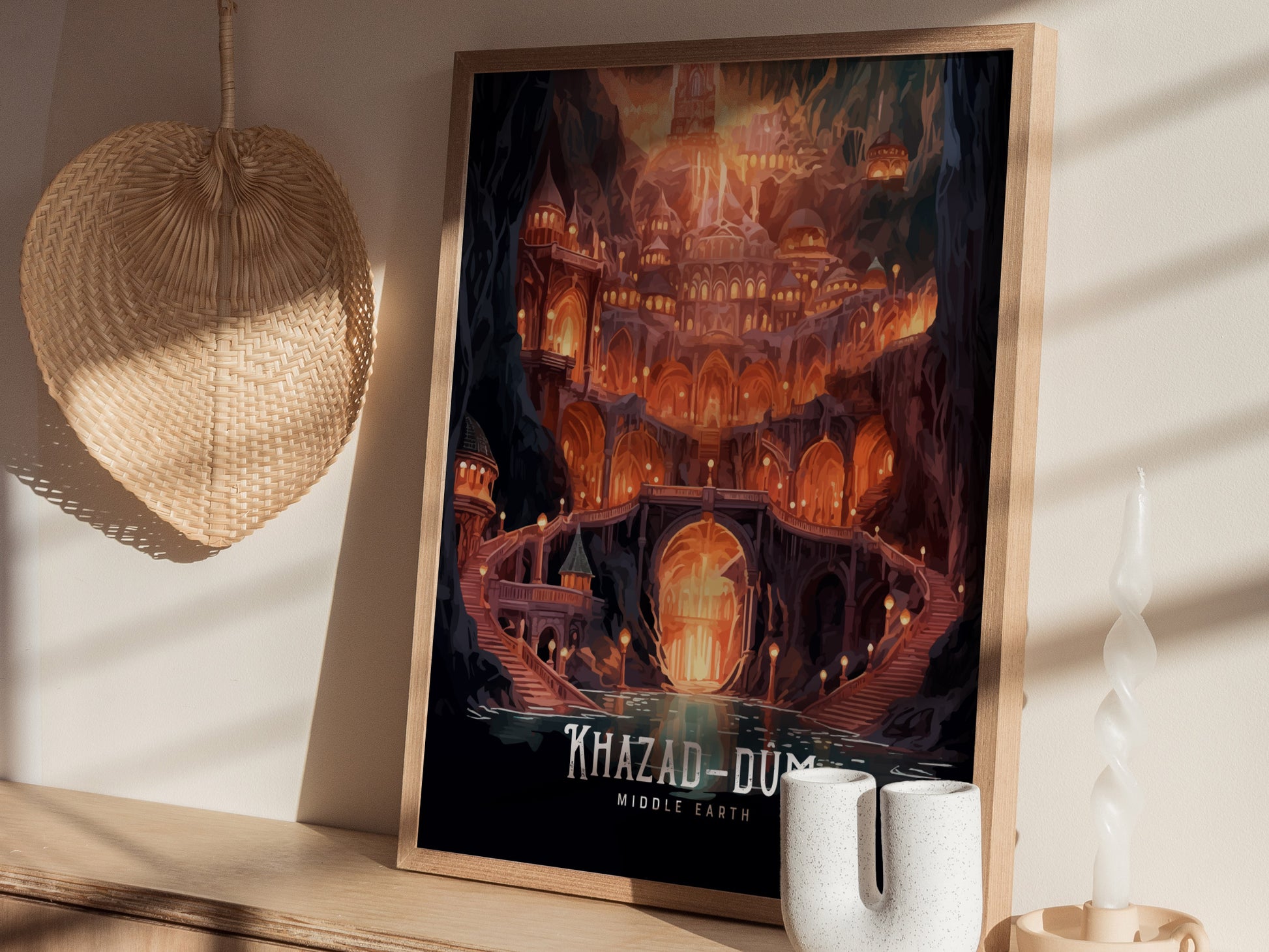 Khazad Dum Poster | Moria Dwarven City Wall Art
